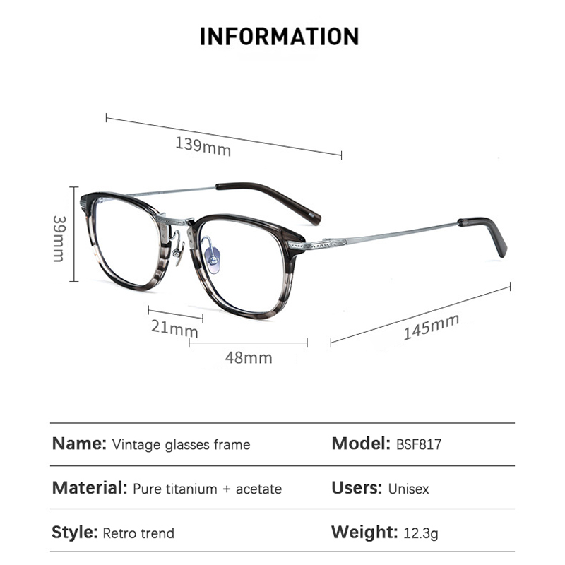 Montura de gafas cuadradas japonesas de titanio para mujer, anteojos fotocromáticos antiluz azul a la , de acetato, con montura completa, 2024