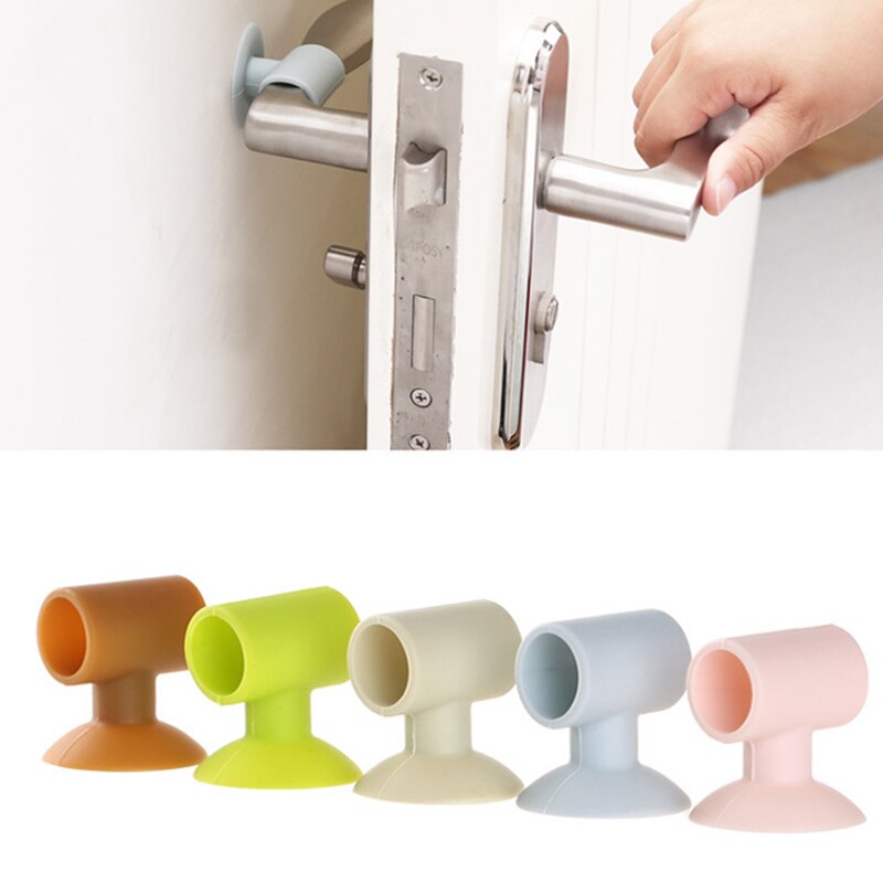 bloc de poignée de porte Anti-choc en caoutchouc, 1 pièce, protection murale Anti-Accident