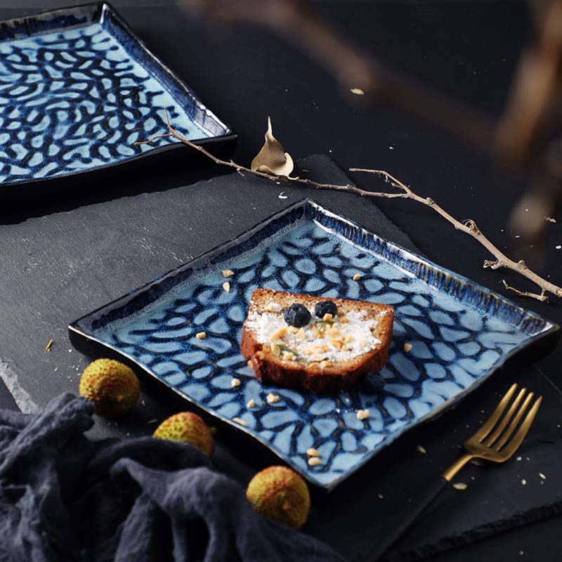 Oven Keramische Vierkante Plaat Taart Plaat Westerse Steak Plaat Lade Rechthoekige Plaat Sushi Plaat Sashimi Plaat Dessertbord