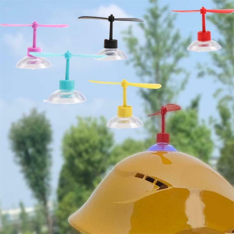 1 Uds., ventilador para casco de motocicleta, accesorios de decoración, ventosa, ventosa, hélice, diversión infantil, Libélula de Bambú