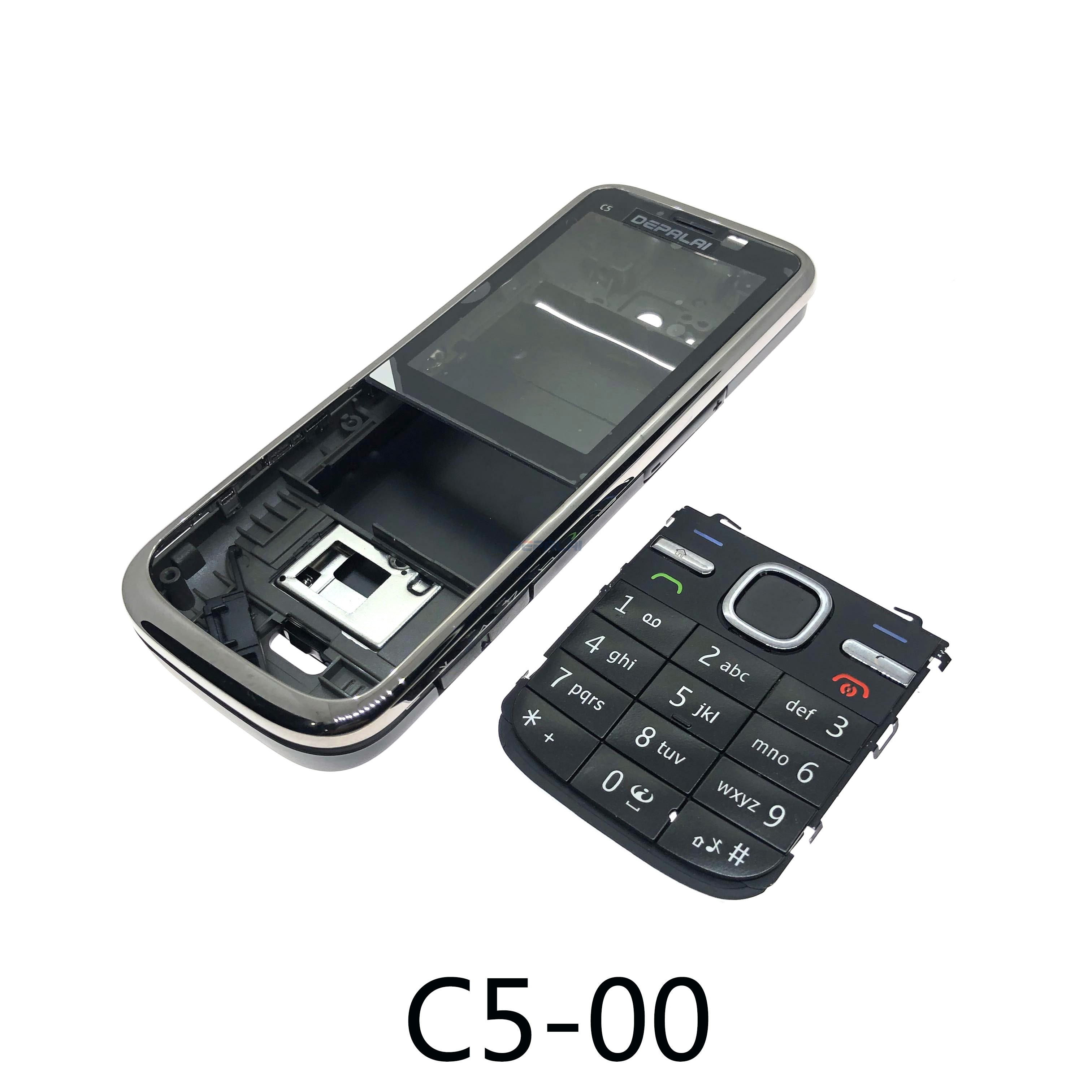 For Nokia c5-00 C5 E52 Housing Front Faceplate Frame Cover Case+Back cover/battery door cover+Keypad