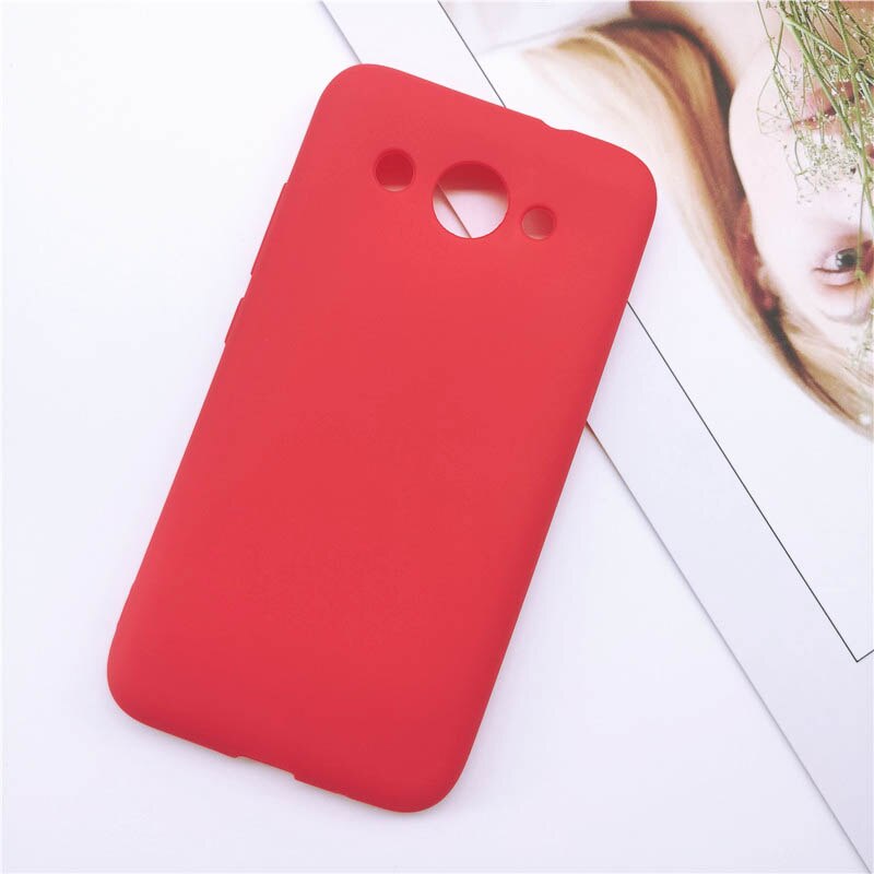 Soft TPU Case For Huawei Y3 Case Silicone Phone Back Cover For Huawei Y3 / Y5 lite CRO-U00 CRO-L22 U00 Cover Capa: Red