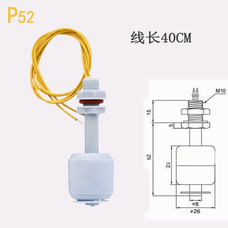 Plastic float level switch level switch level switch level controller level controller p52: Silver