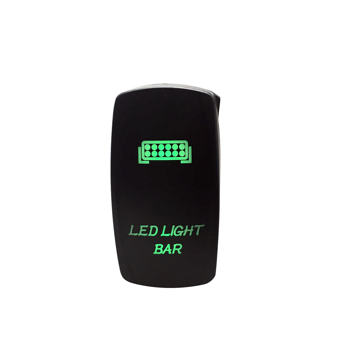 Groene Dubbele Lampen 12/24V Rocker Switch Werk Licht Met Installatie Kabelboom Een Plus Twee Led Licht bar