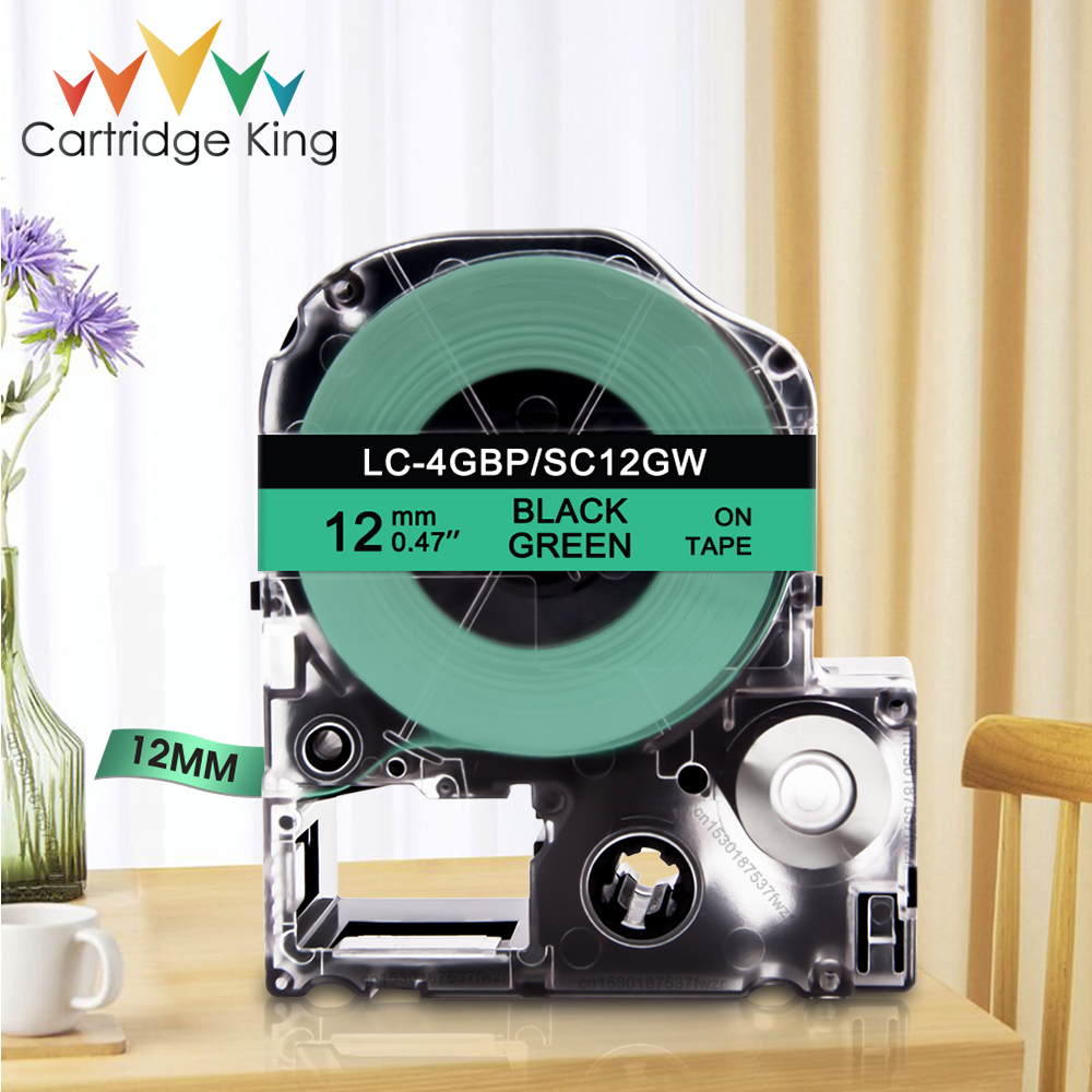 6/9/12mm Replace for Epson Label Tape SS12KW SS9KW SS6KW ST12KW LK-4WBN Compatible for Espon LW-300 LW-400 LW-600P LW-700 Maker: Y / 9mm