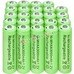 20pcs AA 1.2V 3000mAh NiMH 1.2v Rechargeable Batteries Green battery Garden Solar Light LED flashlight torch