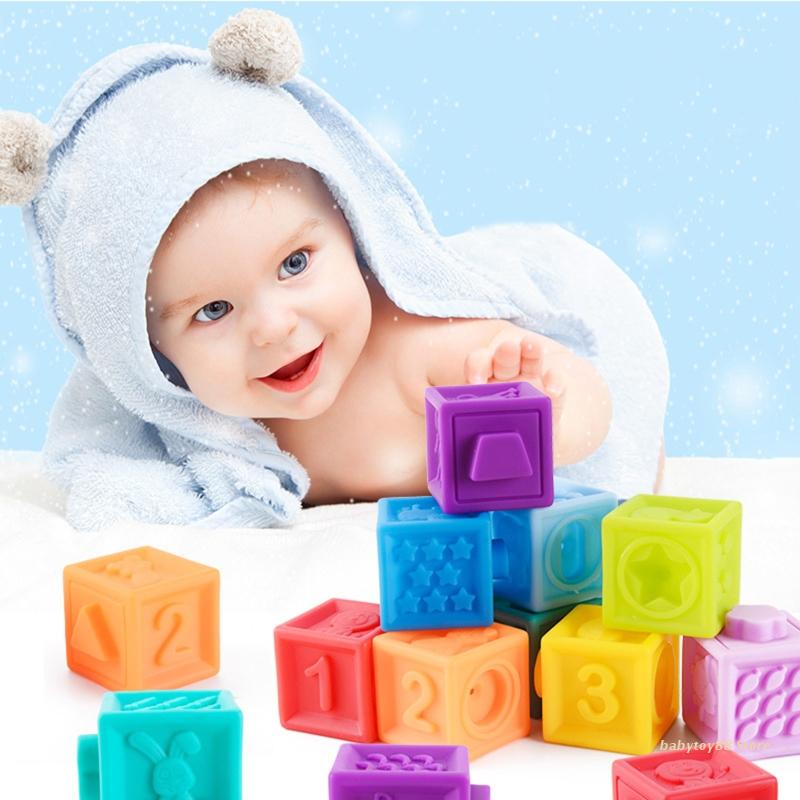 10 Baby Stacking Cups Bright Stacker Blocks Tower Sensory Development Toy 6m+ | UK