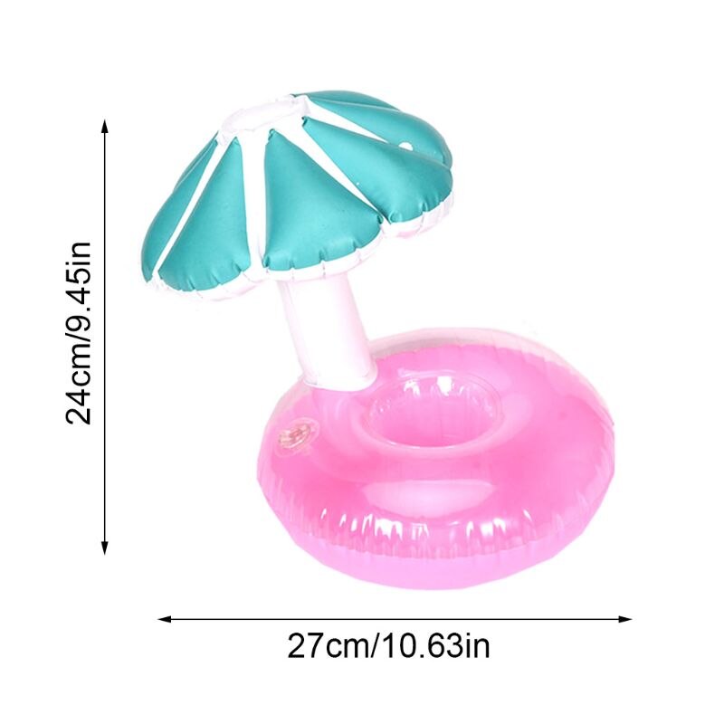 Gonfiabile Sottobicchiere Fungo Sedile ottavino Ombrello Supporto di Tazza di Tè Al Latte Galleggiante per Bambini di Acqua Giocattoli Da Spiaggia AXYA: 24 x 27 cm