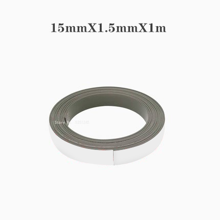 Sterke flexibele magneetstrip, zelfklevende magneetband, rubberen magneetband, lengte 39,37 inch: Zilver