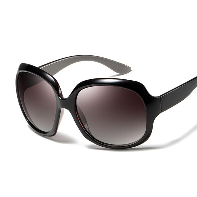 Brand star style luksus solbriller kvinder oversized solbriller kvinde vintage oval stort stel udendørs solbriller  uv400: Kaffe