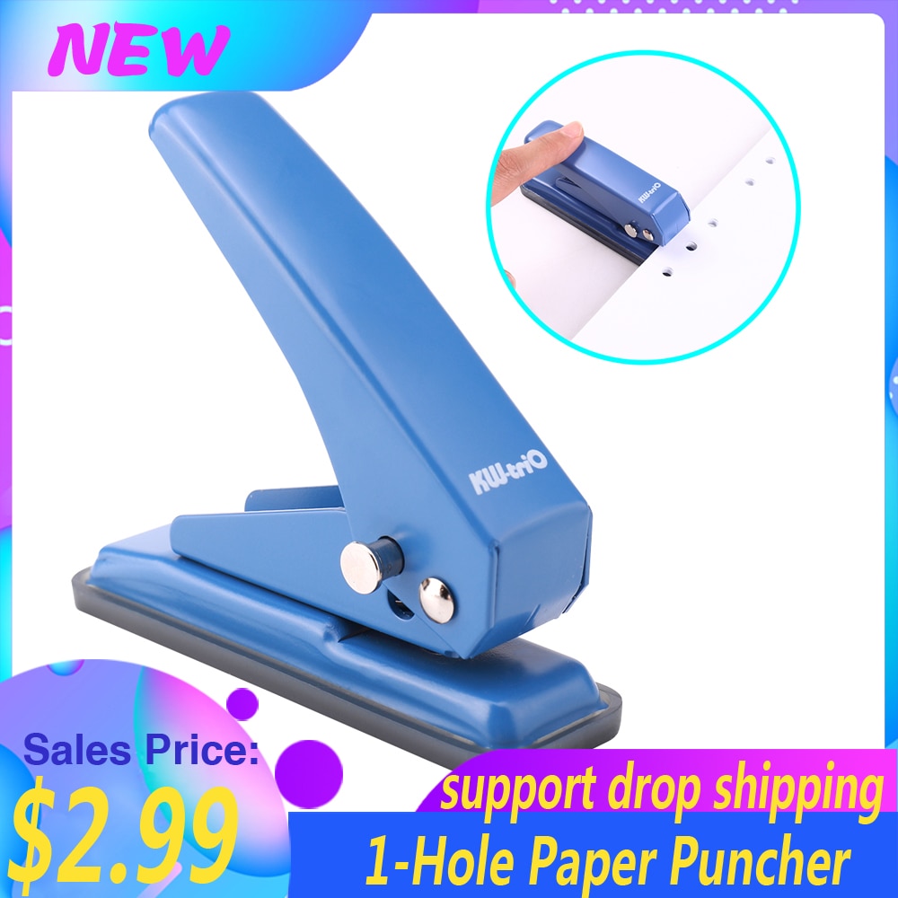 Mini 6mm 1-Hole paper cutter 20 Sheet дырокол 1-Hole Punch Paper Puncher with Scraps Collector for Office Supplies perforadora