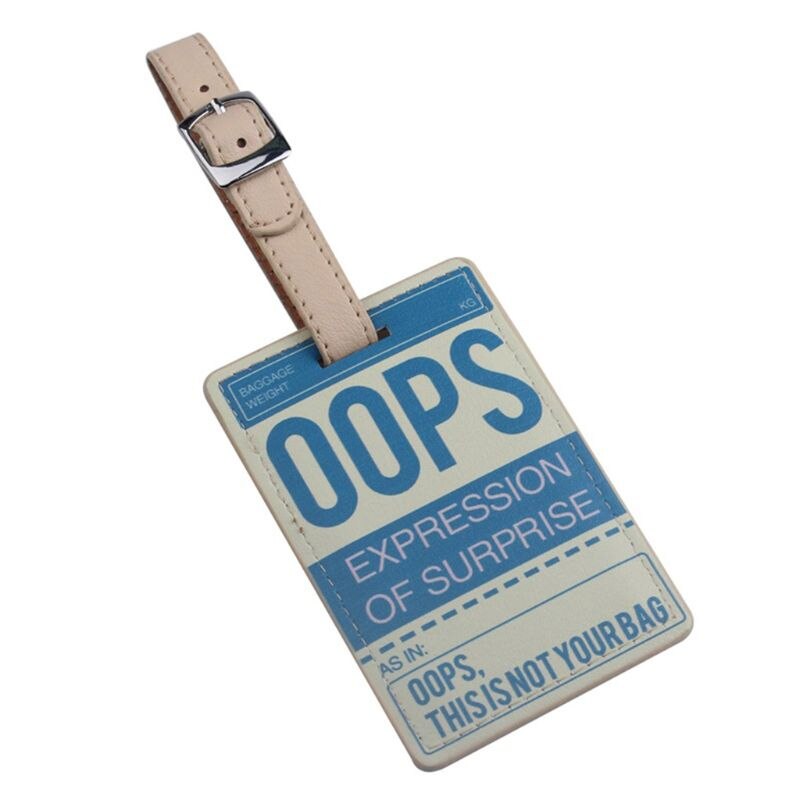 Reizen Pu Bagagelabel Naam Telefoon Adres Label Identifier Koffer Tags Met Riem