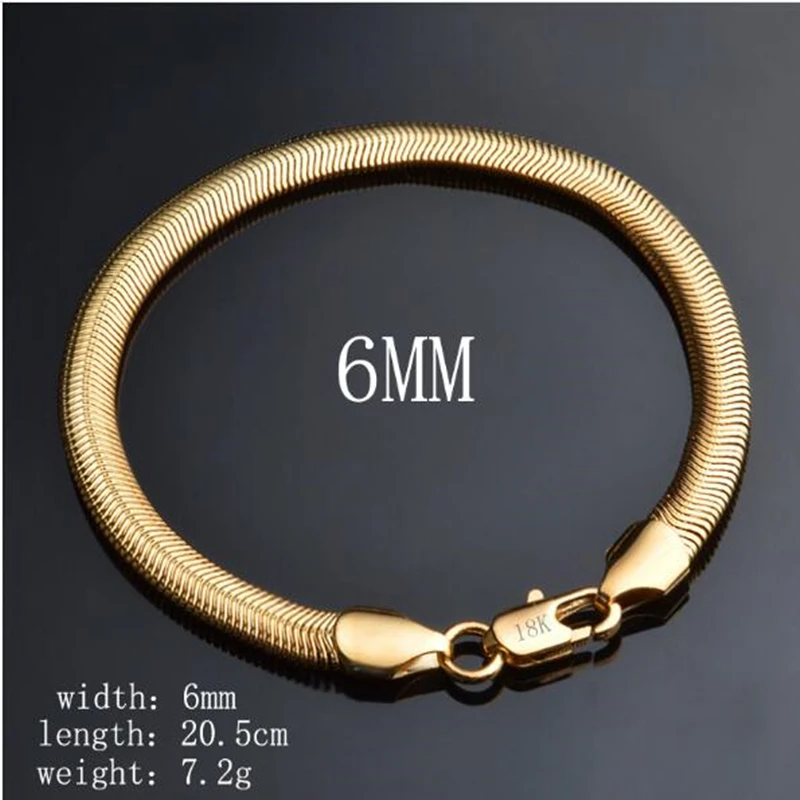 Silver color exquisite 6mm soft snake bone bracelet charm chain jewelry cute nice birthday H164