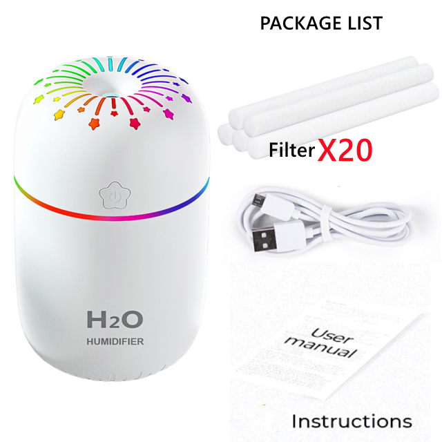 Humidifier Ultrasonic Aroma Diffuser Essential Oil Electric Air Purifier Difusor Grain Lamp Aromatherapy For Office Or Home car: 020W filter 20