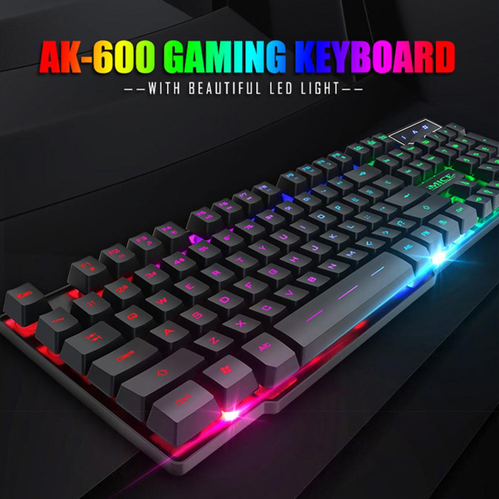 IMICE-AK-600 para teclado, enchufar y usar, con orificio de desviación líquida, para jugadores de electrónica de consumo, con orificio de desviación líquida para oficina