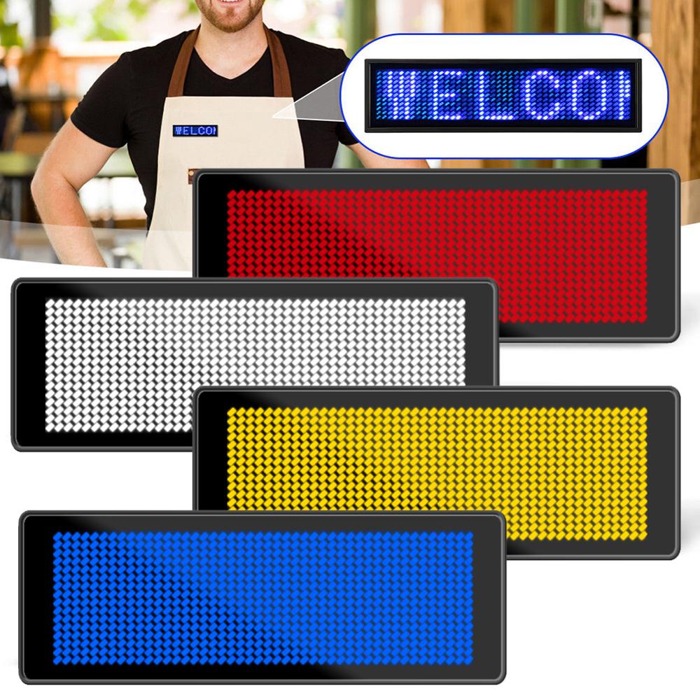 Durable Rechargeable Led Name Tag Mini Digital Blu... – Vicedeal