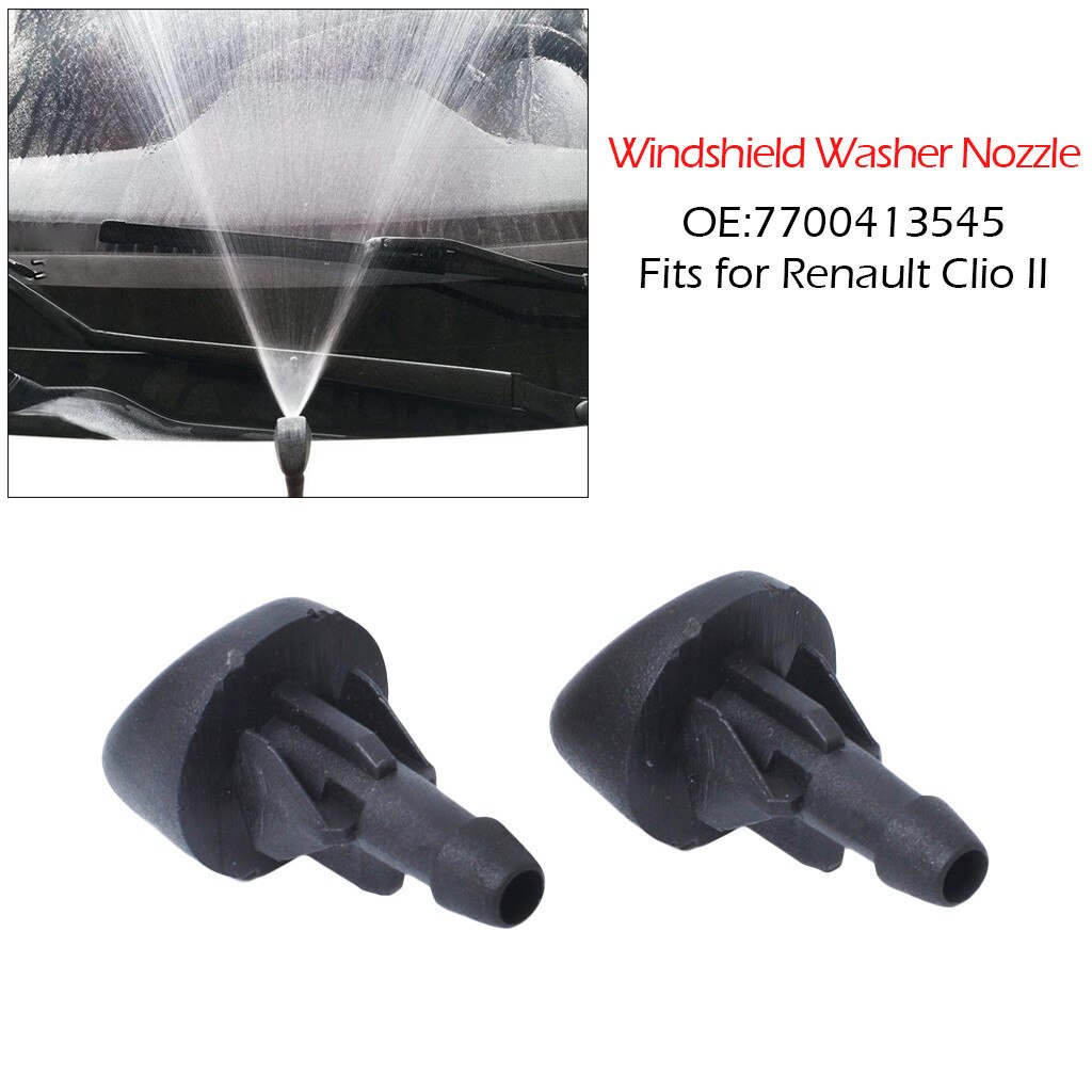 2Pcs Voorzijde Windsheild Ruitenwisser Nozzle Washer Jet Voor Renault Clio Ii 7700413545 Duurzaam Форсунки Омывателя