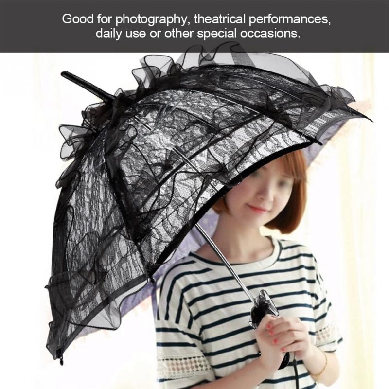 Blonder paraply sort farve blonder paraply sol paraply parasol til dame kvinder piger fest indretning dans fotografering prop