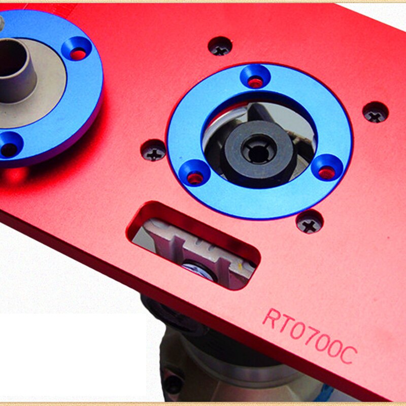 Universal Aluminum Router Table Insert Plate w/ 2 Router Insert Rings for Woodworking Benches Router for Makita RT0700C