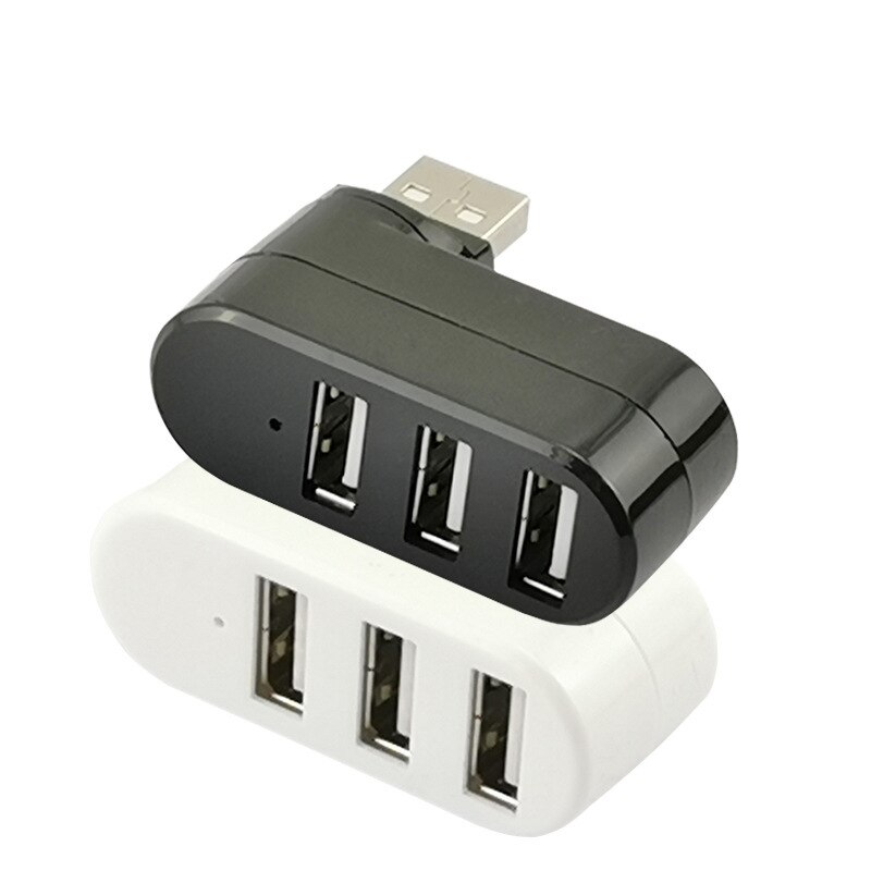 1PC USB 2.0 Three-port Hub 7-character Rotating HUB Three-port Multi-function Extender USB Three-port Splitter For Computer