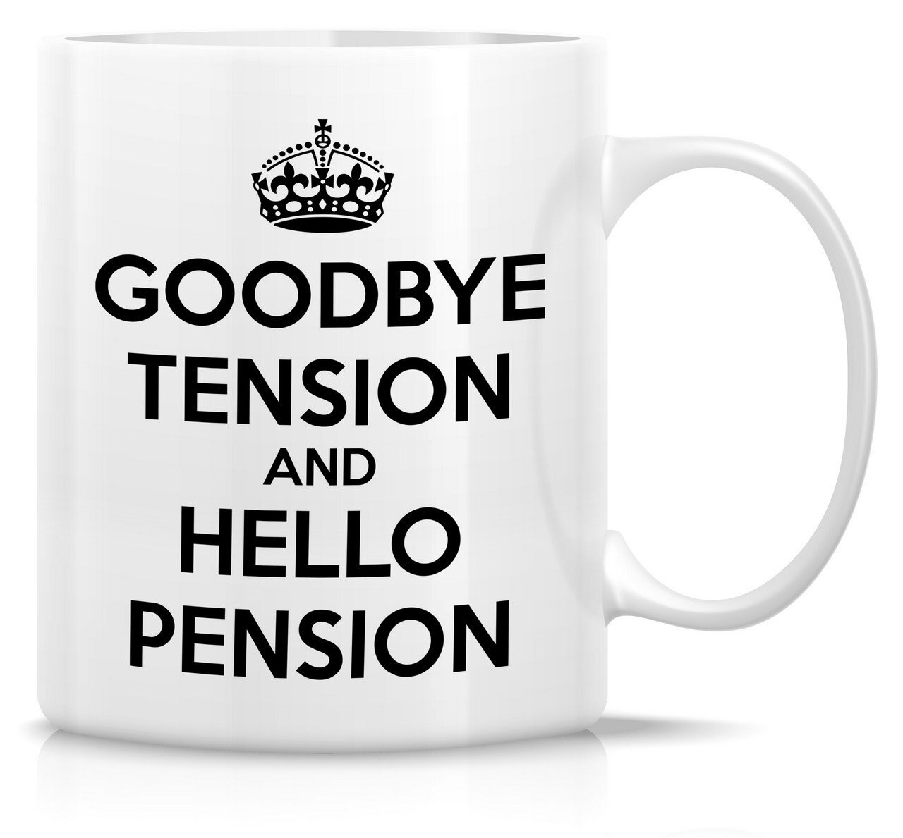 Goodbye Tension Hello Pension Coffee Mug - Funny Retirement Gift For Police Officers - View #3