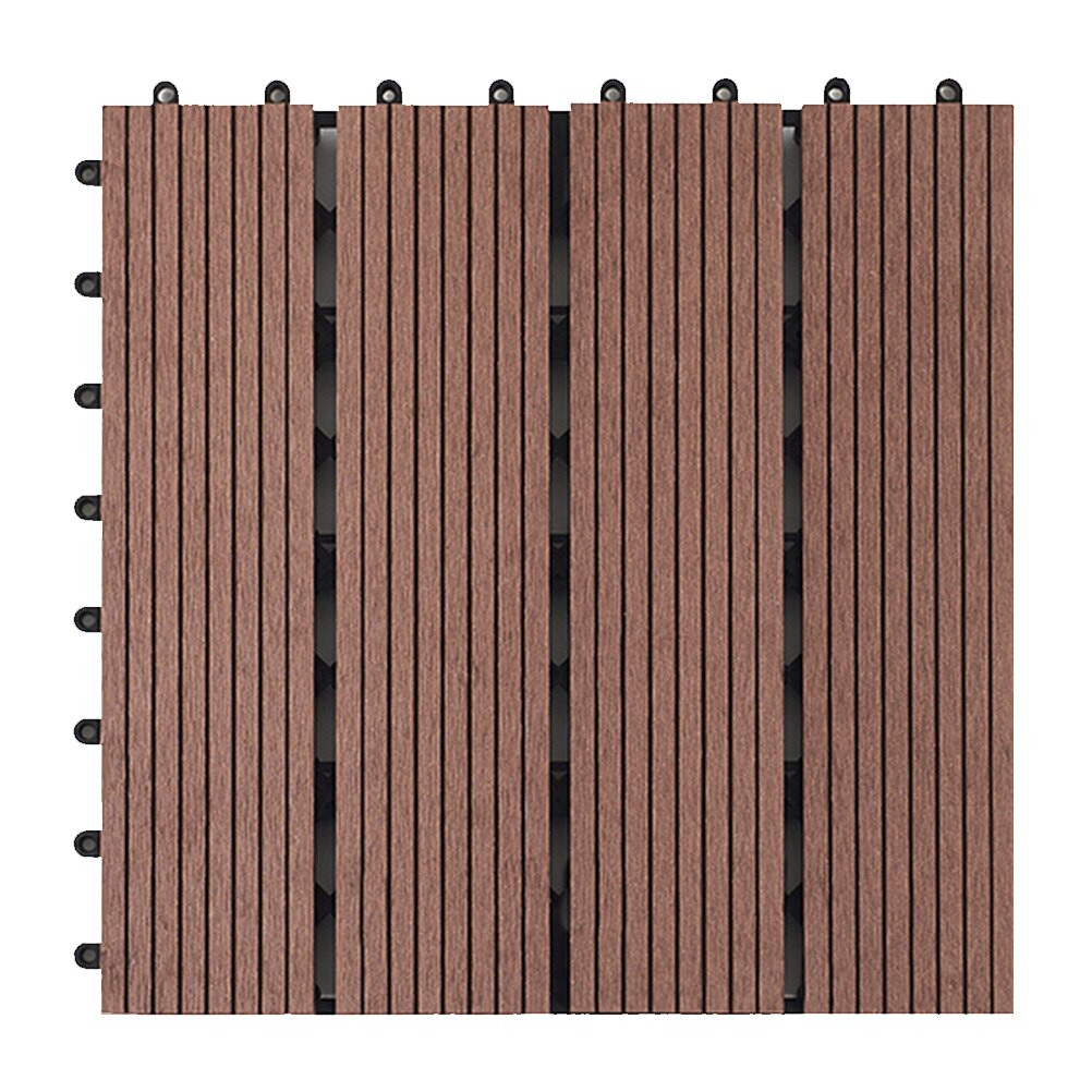 1PC draussen Holz Kunststoff Boden Wasserdicht Spleißen Boden für draussen Garten Balkon Hof