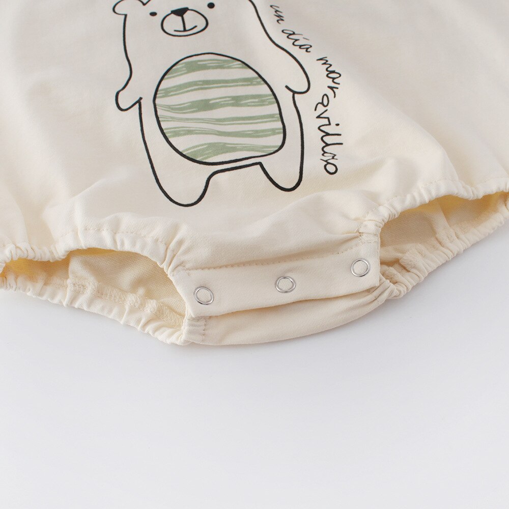 ample imprimé bébé une pièce barboteuse ramper vêtements bébé garçons vêtements: Beige / 12M