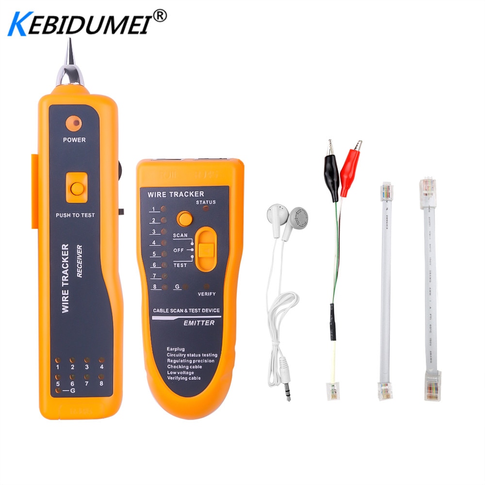 Kebidumei wire tracker cat 5 cat 6 rj45 utp stp line finder nettverk kabel tester telefon sporer diagnose tone verktøysett lan