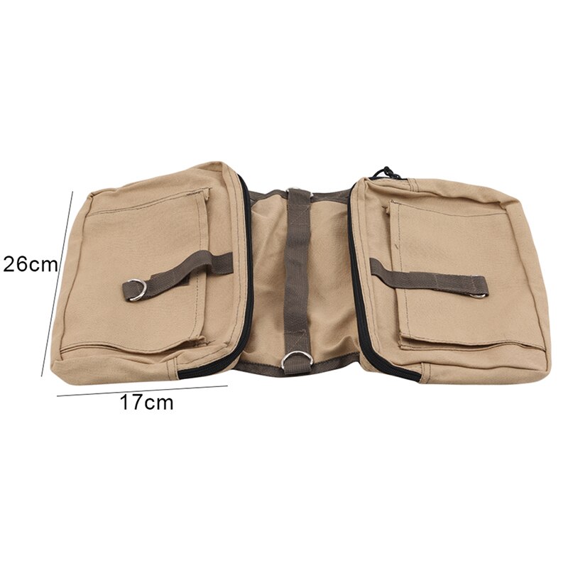 Canvas Pet Dog Saddlebags Pack Hound Travel Camping Hiking Backpack Saddle Bag Large Dogs Pannier