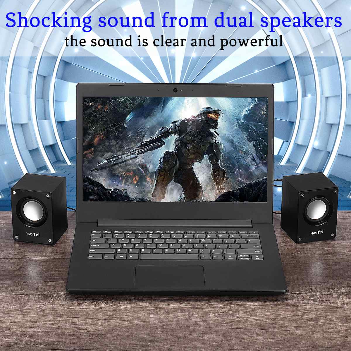 K-1061 Computer Lautsprecher Subwoofer USB angetrieben 3,5mm Jack Verdrahtete SoundBox Heimat Theater System Für PC Schreibtisch-Computer Laptop