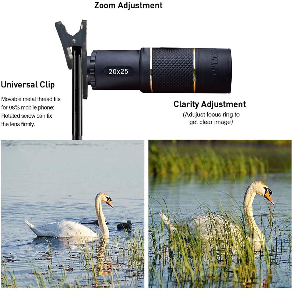 20X Optische Zoom Lens Telefoon Lens Tele Universele Monoculaire Lens Kit Voor Iphone Samsung Andere Slimme Telefoons