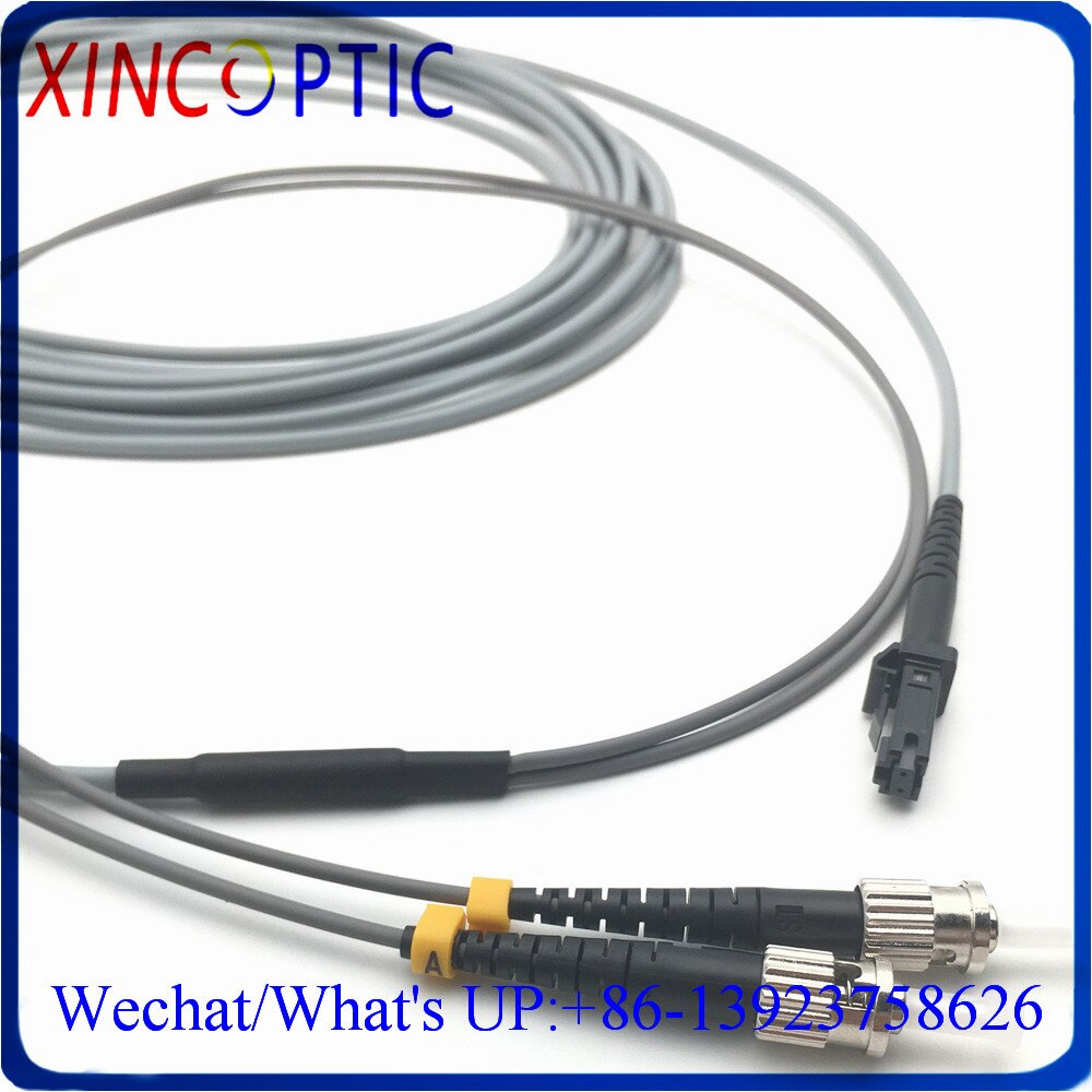 1/2/5/10/15/20M MM OM2 50/125 3.0mm Duplex ST-MTRJ Twin Armored MTRJ to STUPC Multimode Fiber Optic Patch Cord Cable Connector