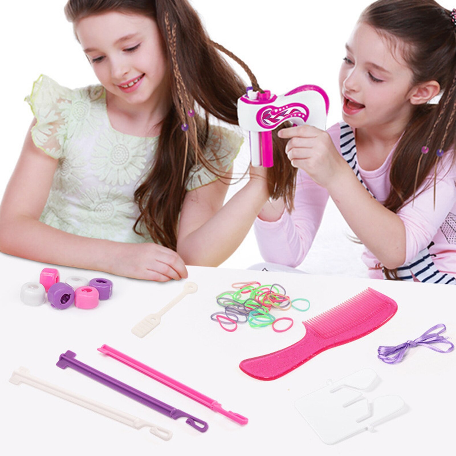 1set Women Girls DIY Hairstyle Twist Braiding Electric Tool Automatic Hair Braider Hair Bun Maker Braid DIY Tool