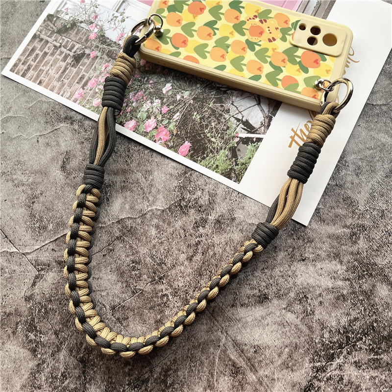 Aangepaste Lanyard Hand gevlochten schouder telefoon Lanyard tas touw riem vervangende ketting accessoires voor het ophangen van mobiele telefoons riem