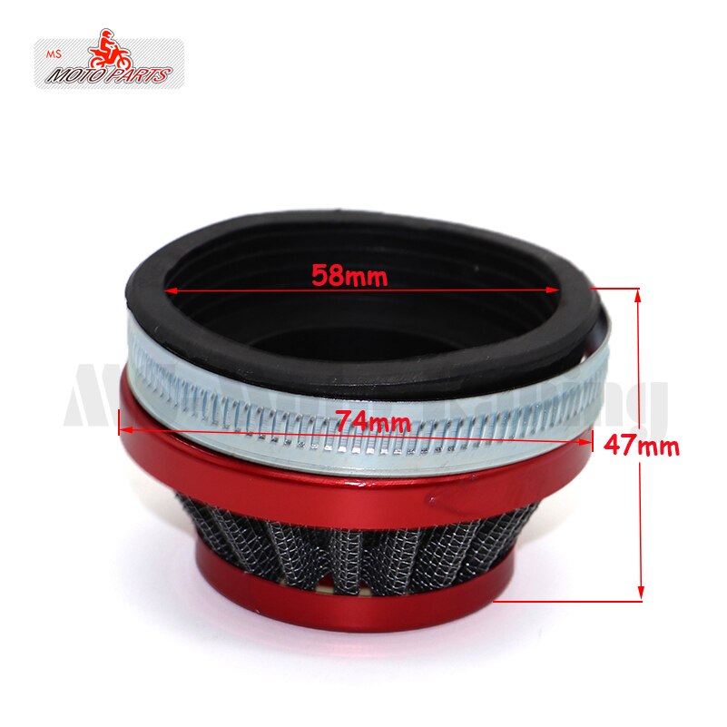 Cor mini dois tempos reequipado carburador do motor com filtro de ar para 49cc 50cc 60cc 66cc 80cc bicicleta motorizada