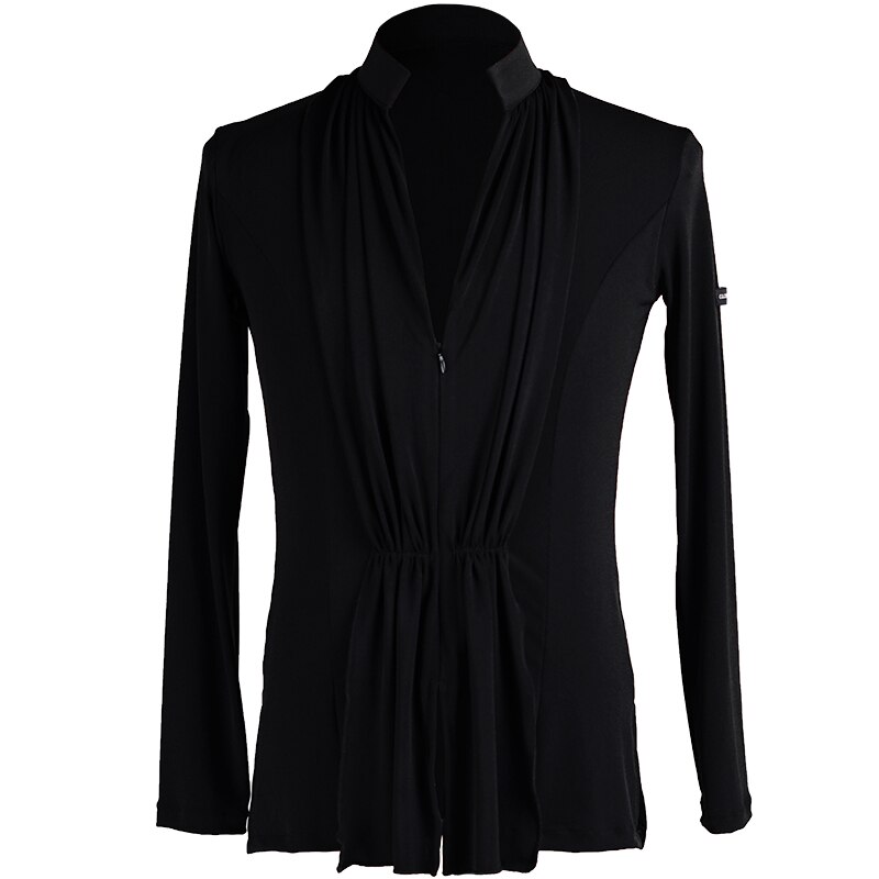 Camiseta de manga larga de para hombre, para salón, competición latina, baile, ropa para baile, Cha, baile DL5223