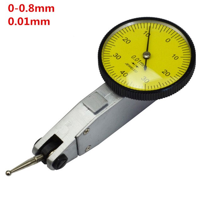 0-0.002mm 8 jewels Lever Indicator Analog Display Dial Lever Shockproof Dial test Gauge Indicator Meter Dial Micrometer 0-0.8mm