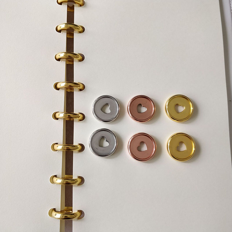 30Pc Rose Goud Notebook Binding Disc Paddestoel Gat Plastic Knop Voor Notepad Losbladige Discs Binding Ring Kantoor bindmiddel Gesp