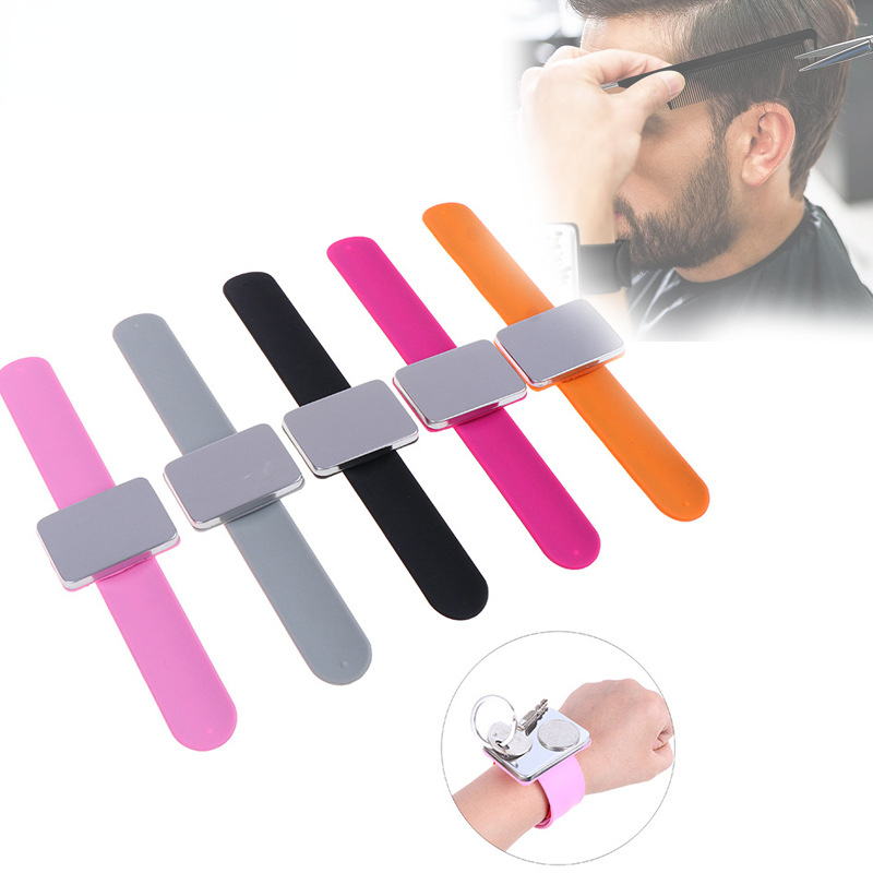 Haircare Styling Accessories Magnetic Wrist Band Pin Holder Pincushion Diy Magnetic Sewing Tools Silicone Wristband Hairstyle
