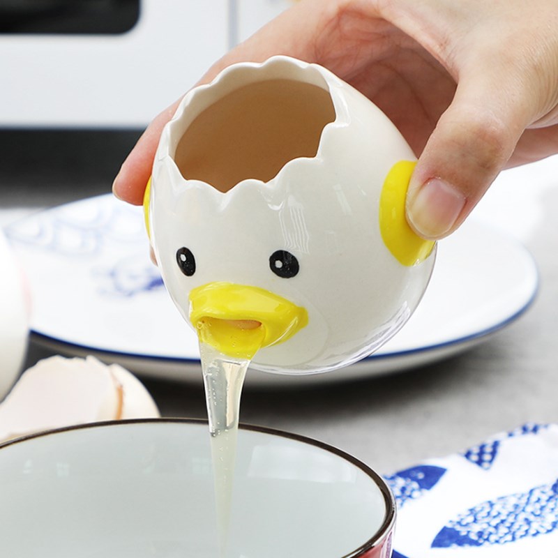 Tegneserie keramiske ægdelere æggeblomme hvid separator køkkenudstyr bageværktøj til køkkenforsyninger til hjemmet