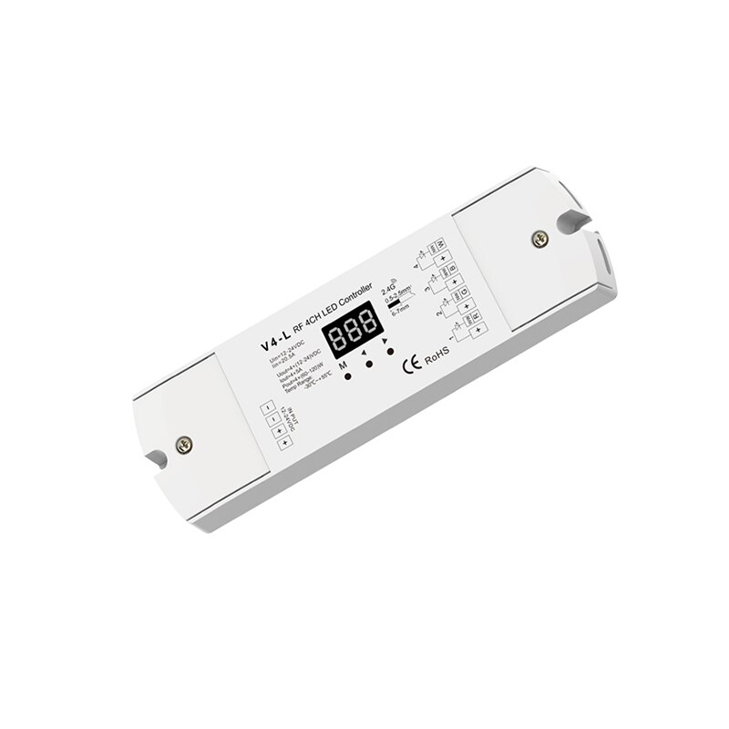 controlador de tira Led, receptor inalámbrico RF de 2,4 GHz, 12V -24V, V1/V3/VP/V4/V4-L/V5/V5-M, WW/RGB/RGBW, RGB + CCT, atenuador de cadena