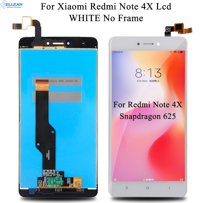 Dinamico Snapdragon 625 Voor Xiaomi Redmi Note 4X Lcd Touch Screen Digitizer Vergadering Global Note 4 Display Met Frame Gratis: White No Frame