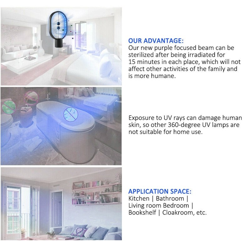 Uvc ozon ultrafiolett bakteriedrepende lampe uv kvartslys husholdning uvc bakteriedrepende lampe drepe midd