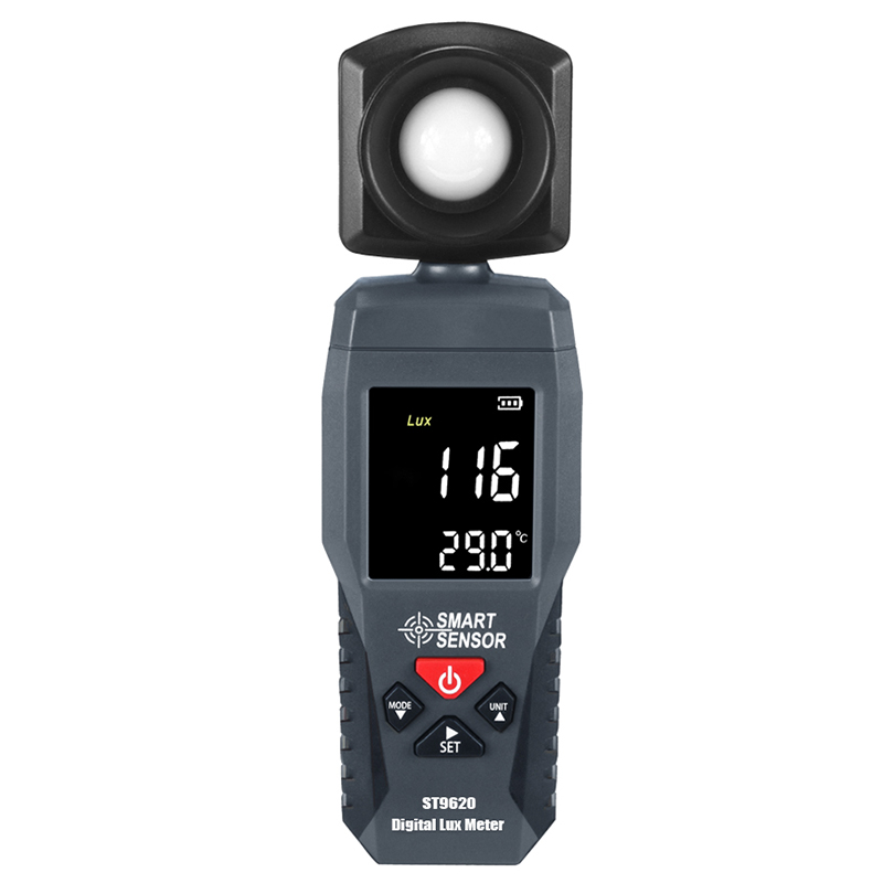 SMART SENSOR ST9620 Digitale Luxmeter LCD Display Handheld Illuminometer Luminometer Photometer Luxmeter Licht Meter 1-200000 Lux