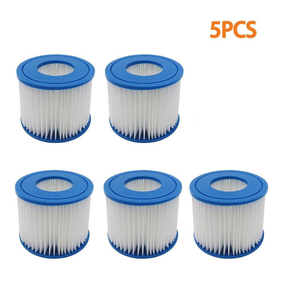 Filtro de repuesto para piscina Bestway Flowclear, cartucho de reemplazo tamaño VI, Lay-Z Spa, Miami, Vegas, Palm Springs, París: 5 PCS