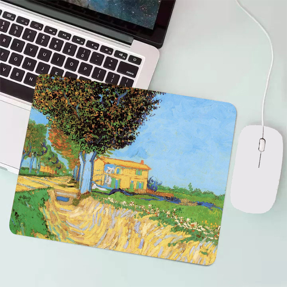 Van Gogh Painting Small Gaming Mouse Pad PC Gamer Keyboard Mousepad Computer Mouse Mat Laptop Carpet Anime Mause pad Desk Mat