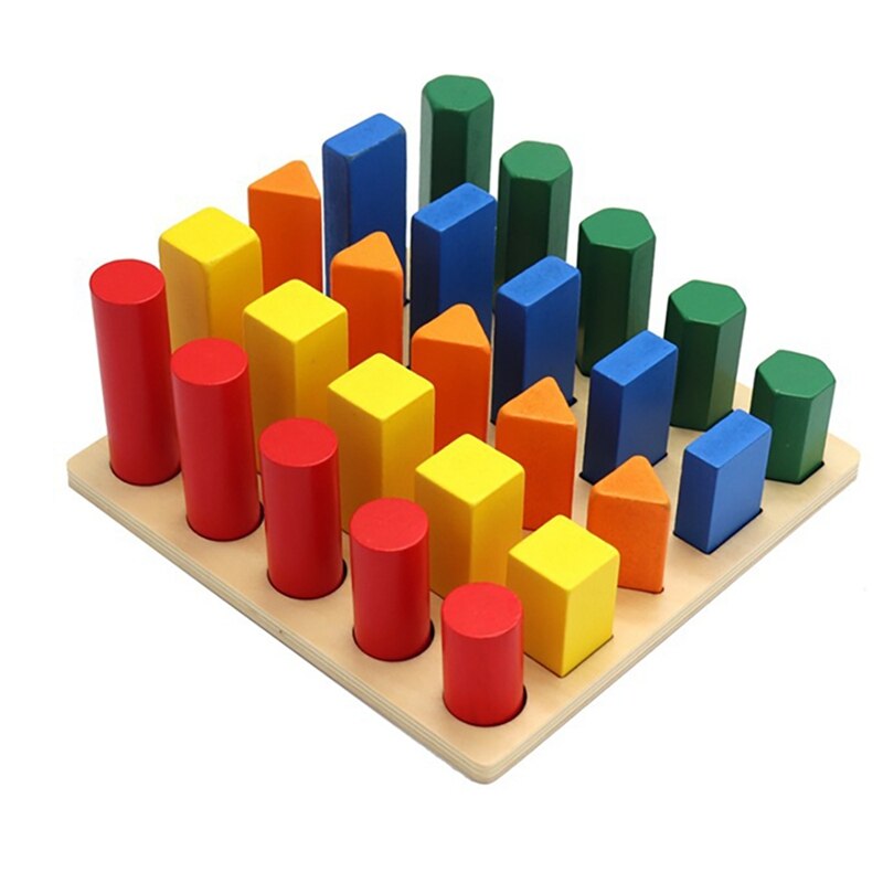 Holzspielzeug, fingergreifbrett, farbstecker, lernspielzeug, sensorisches Ausbildung, farbunterscheidungstafel