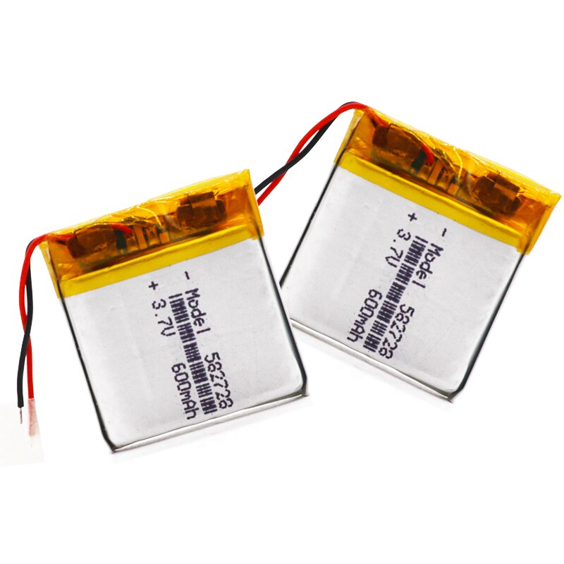 Batería recargable de polímero de litio, pilas Lipo para Altavoz Bluetooth, PDA, notebook, GPS, 3,7 V, 600mAh, 582728, 1/2/4 piezas
