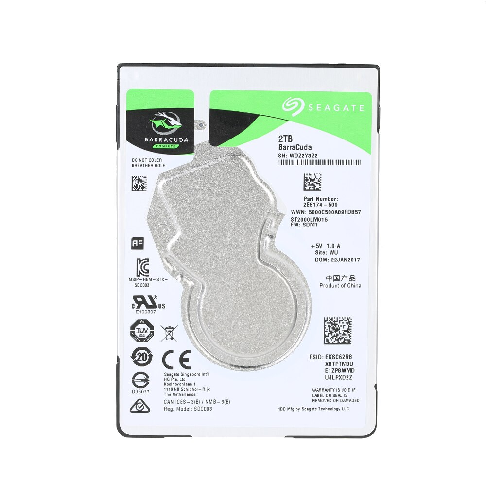 Seagate 1TB 2.5inch Internal HDD Notebook Hard Disk Drive 7mm 5400RPM SATA 6Gb/s 128MB Cache 2.5&quot; HDD For Laptop