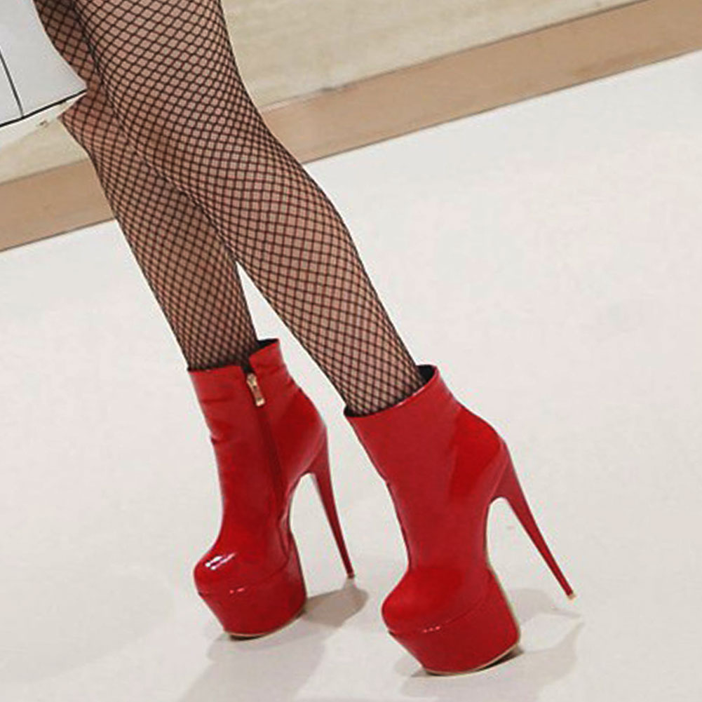 Doratasia Brand Big Size 48 Platform Dunne Hoge Hakken Mode Winter Party Vrouwen Schoenen Vrouw Enkellaarsjes Vrouwelijke